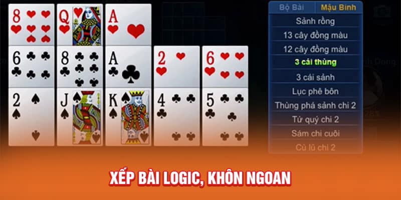 Bật Mí Cách Chơi Mậu Binh 789win Online Mãi Đỉnh 3 xep-bai-logic-khon-ngoan
